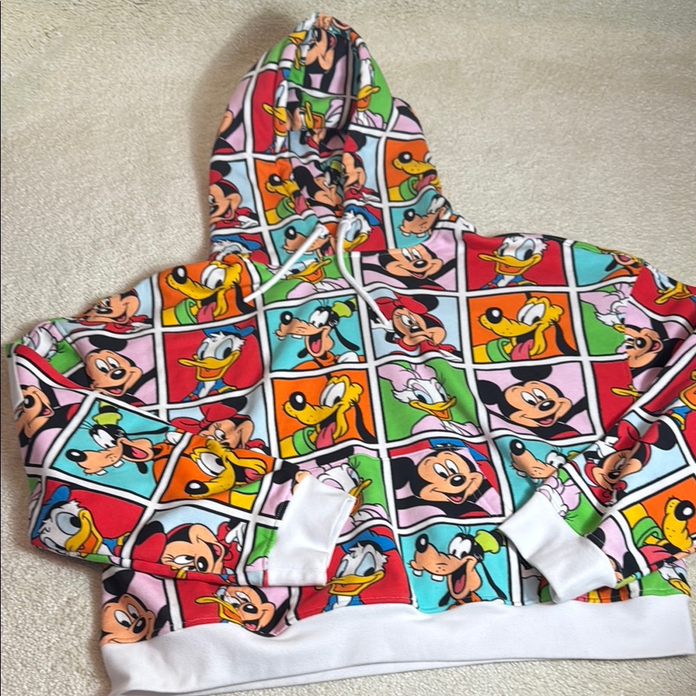 Disney Mickey and Friends Character Cropped Hoodie
